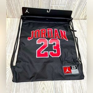 Nike Air Jordan 23 Jersey Gym Sackpack Jumpman Red Black Bag Flight 9A0757-023